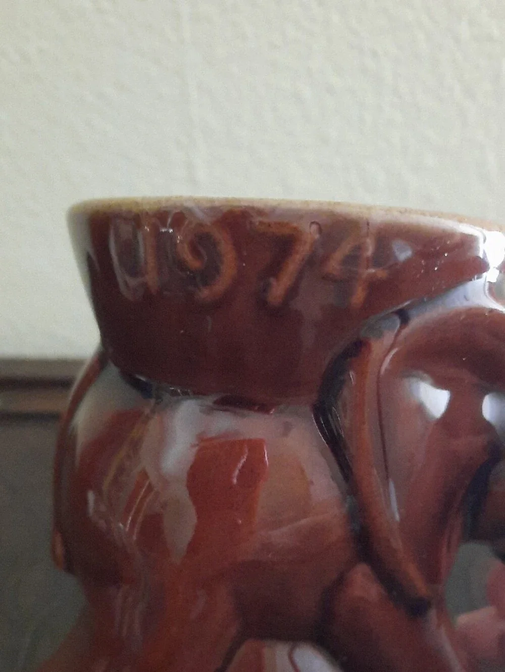 Frankoma Ceramic Elephant Creamer Pitcher - 1974 GOP Collectible